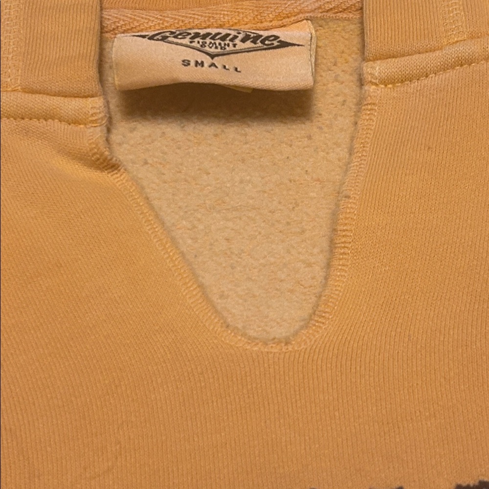 Genuine Merchandise Peach Hoodie with Navy Text - Picture 6 of 9
